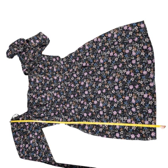 Coquette Floral Smocked Long-Sleeve Mini Dress By All In Favor SZ L - Picture 6 of 10